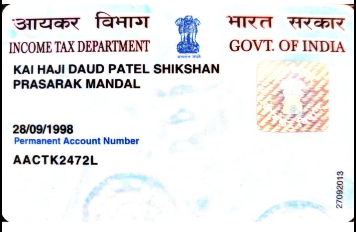 NGO PAN Card